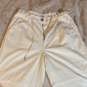 Women's White drapey leg pants